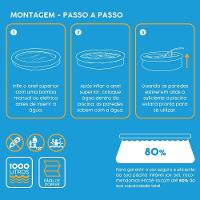 Piscina Inflável Joy Set 1000l Circular 183cm Com Bomba Forro Vg Plus - 6