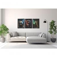 Quadro Decorativo Super Pets Stars Com Moldura Preto - 3