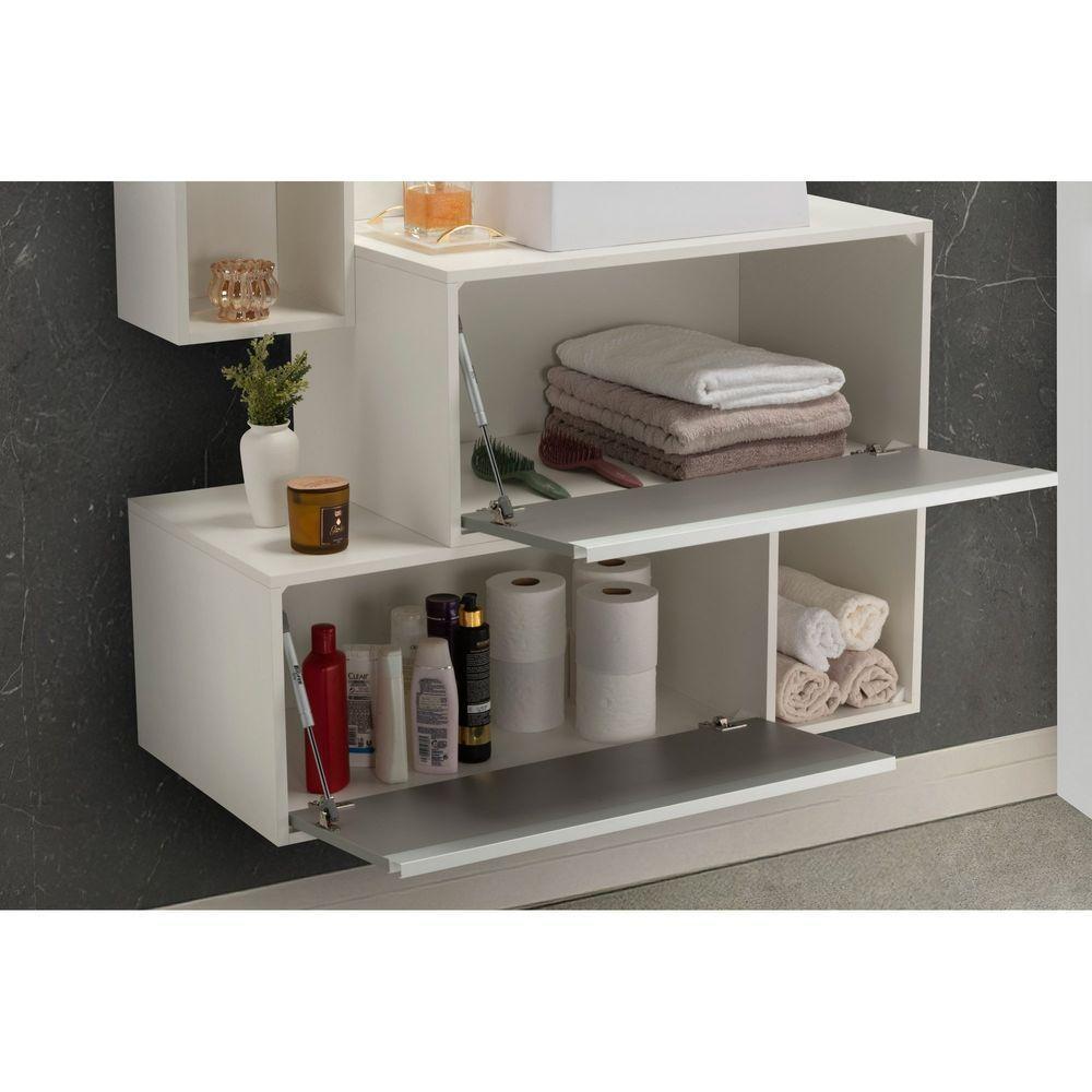 Conjunto Gabinete E Espelheira Plena Conceito 100 Cm - Branco/Verde - 5