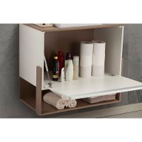 Conjunto Gabinete E Espelheira Plena Superior 80 Cm - Bronze/Branco - 3