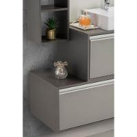 Conjunto Gabinete E Espelheira Plena Conceito 120 Cm - Chumbo/Verde - 3