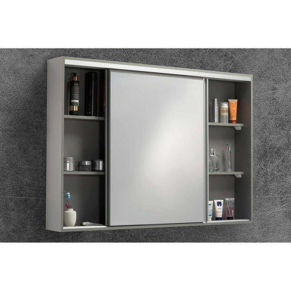 Conjunto Gabinete E Espelheira Plena Versati 60 Cm - Verde/Branco - 3