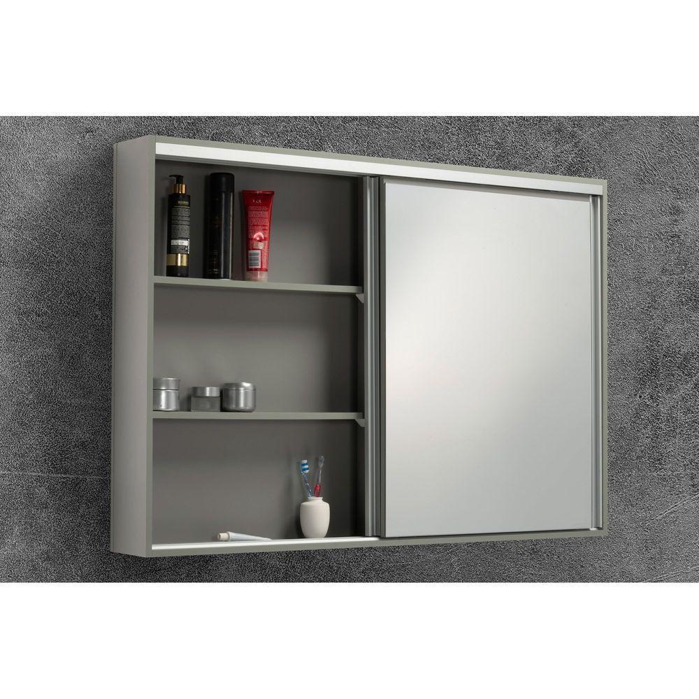 Conjunto Gabinete E Espelheira Plena Versati 60 Cm - Verde/Branco - 4