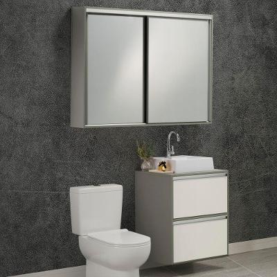 Conjunto Gabinete E Espelheira Plena Versati 60 Cm - Verde/Branco