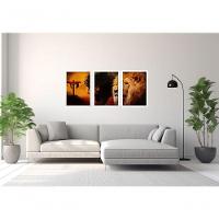 Quadro Decorativo Leão De Juda Jesus Cristo Com Moldura Branco - 3