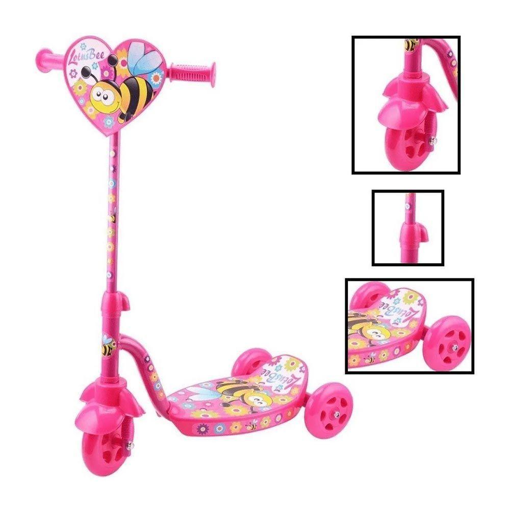 Patinete Infantil Estampado Bee 3 Rodas Rosa - Lotus - 2