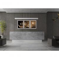 Quadro Decorativo Flor Digital Com Moldura Branco - 3