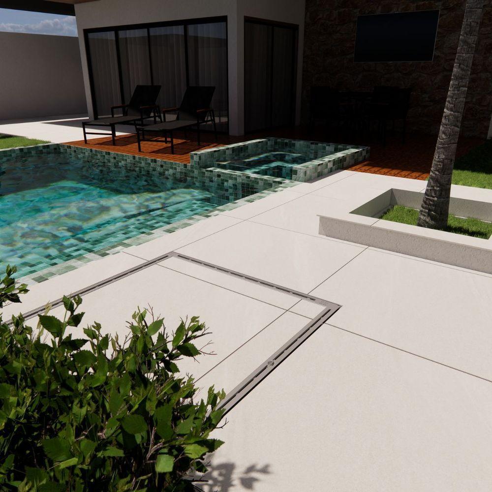 Tampa Casa Máquina Grelha Invisível Sistema Gaveta Inteligente Deslizante 85x85 Cinza - 7