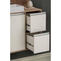 Conjunto Gabinete E Espelheira Plena Premium 100 Cm - Freijó / Branco - 5