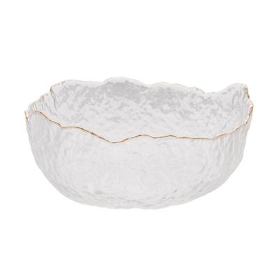 Bowl De Cristal Martelado Com Borda Dourada 17 X 8 Cm Taj Wolff
