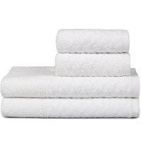 Jogo De Toalhas 4 Pçs Banho E Rosto Finesse 380g-m² 100% Algodão Atlântica Off White - 1