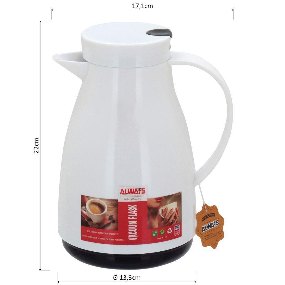 Blanc Garrafa Térmica 22X17X13Cm 500Ml Plástico Branco Ampola Vidro - 2