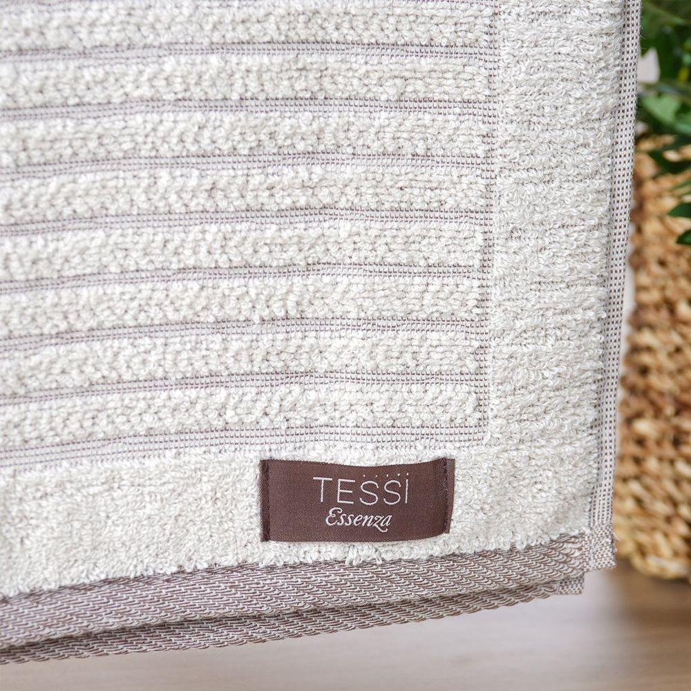 Toalha De Banho Essenza 100% Algodão 450g-m² 70x140cm Tessi Natural Flores - 5