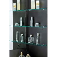 Conjunto Gabinete Espelheira Plena Grand 100 Cm - Chumbo/Branco - 3