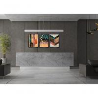 Quadros Decorativos Geometria Cubos Com Moldura Preto - 3