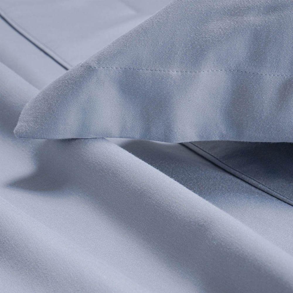 Jogo De Cama King 4 Pçs 1000 Fios Toque Acetinado Tessi Cinza - 6