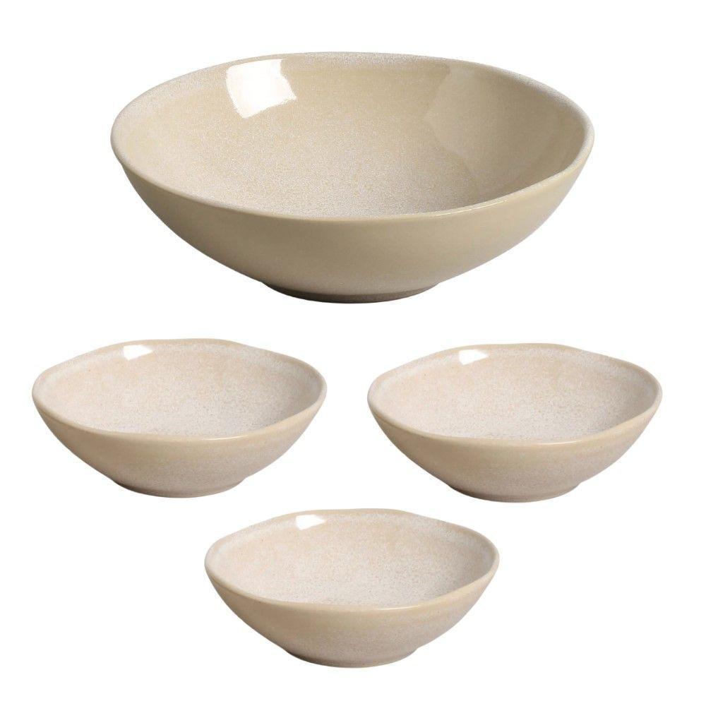 Jogo 01 Tigela + 03 Cumbucas Orgânico Latte Porto Brasil - 1