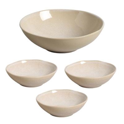 Jogo 01 Tigela + 03 Cumbucas Orgânico Latte Porto Brasil