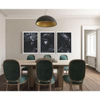 Quadro Decorativo Black Mulher 3d Com Moldura Branco - 2