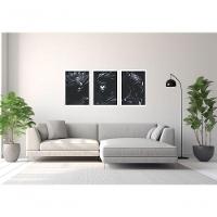 Quadro Decorativo Black Mulher 3d Com Moldura Branco - 3
