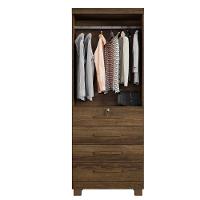 Armário Multiuso New Aurora 2 Portas 4 Gavetas Imbuía - 3