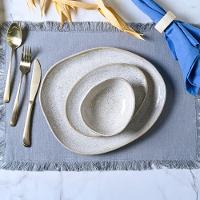 Conjunto De Pratos Rasos Oval 06 Peças Orgânico Vanilla Porto Brasil - 5