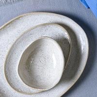 Conjunto De Pratos Rasos Oval 06 Peças Orgânico Vanilla Porto Brasil - 6