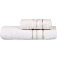 Jogo De Toalhas Banho E Rosto Rubi 280g-m² 98% Algodão Atlântica Off White - 1