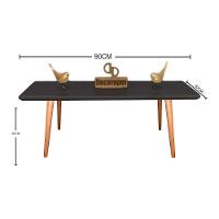 Mesa De Centro Retangular Com Vidro 90x50 Preto - 2