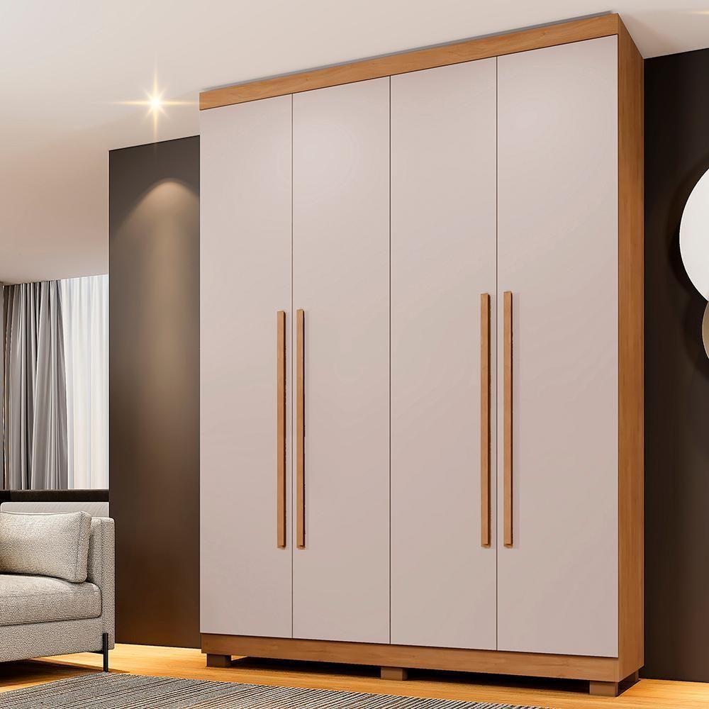 Roupeiro New Supremo 4 Portas E 3 Gavetas Cin/off - 1