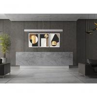 Quadro Decorativo Geométrico Abstrato Com Moldura Branco - 2