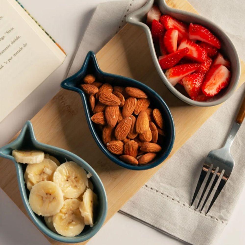 Conjunto 3 Petisqueiras Lyor Com Bandeja De Bambu 25x12x4cm - 2