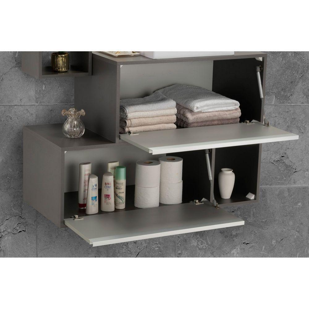 Conjunto Gabinete E Espelheira Plena Conceito 100 Cm - Chumbo/Verde - 5