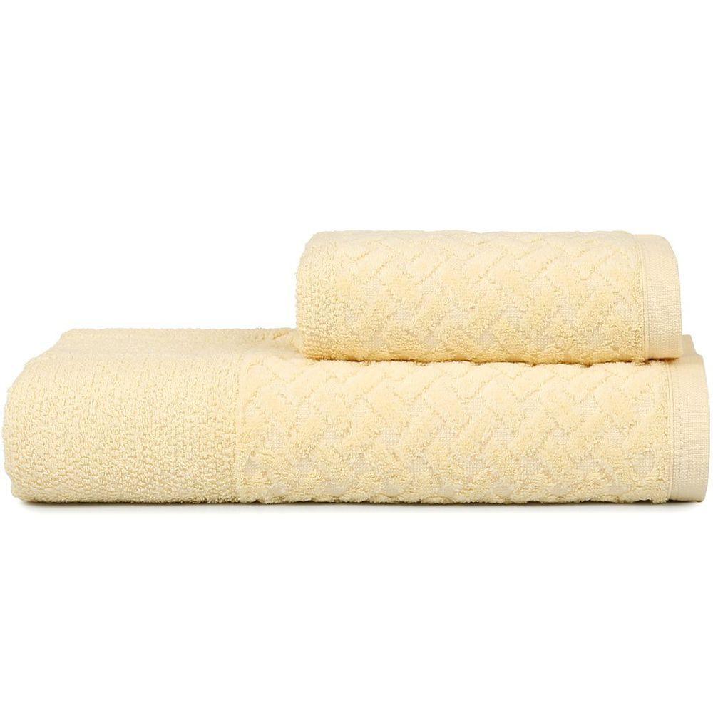 Jogo De Toalhas Banho E Rosto Finesse 380g-m² 100% Algodão Atlântica Amarelo Citrino - 1