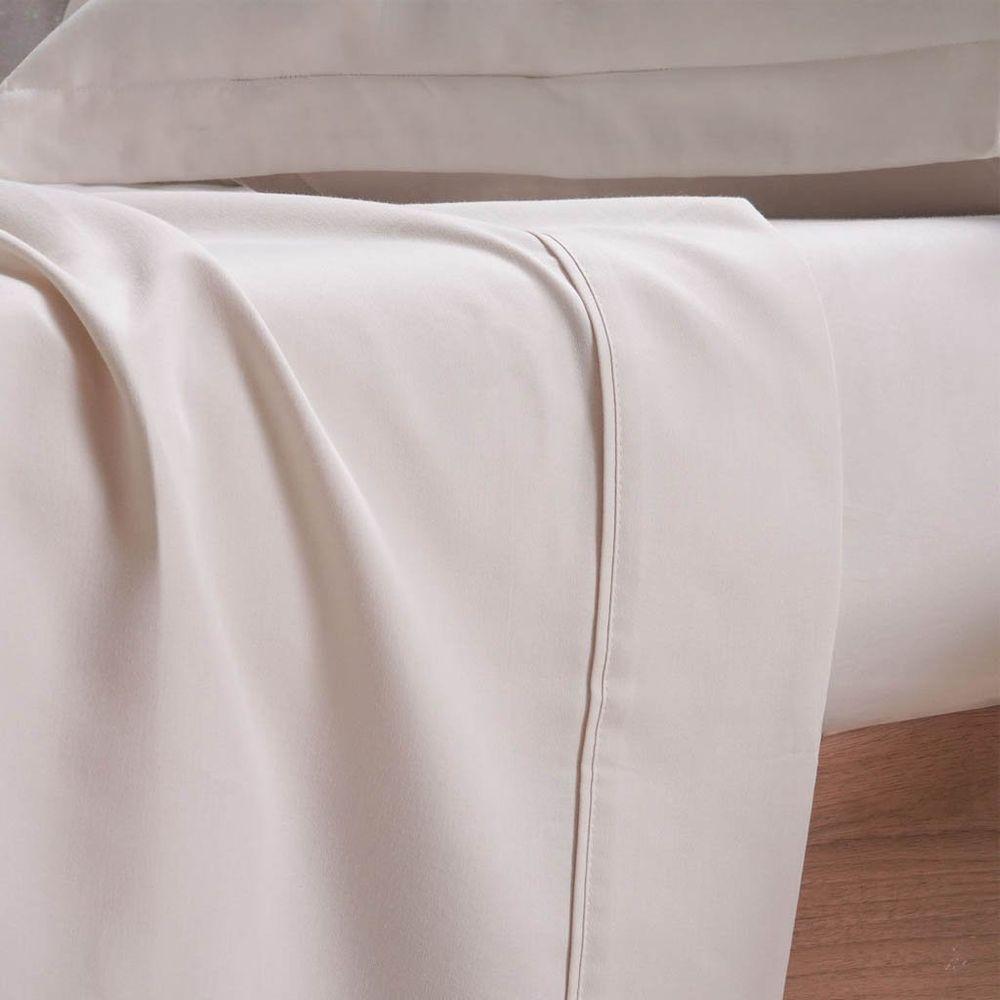 Jogo De Cama King 4 Pçs 1000 Fios Toque Acetinado Tessi Bege - 3