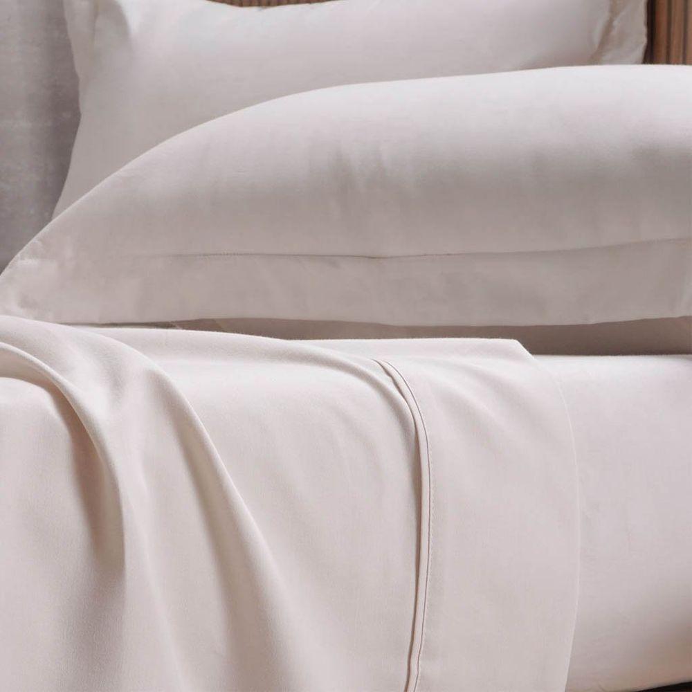 Jogo De Cama King 4 Pçs 1000 Fios Toque Acetinado Tessi Bege - 4