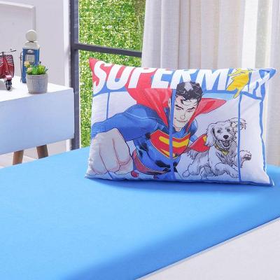 Jogo De Cama Solteiro 2 Pçs Superman Malha 100% Algodão Bene Casa Azul