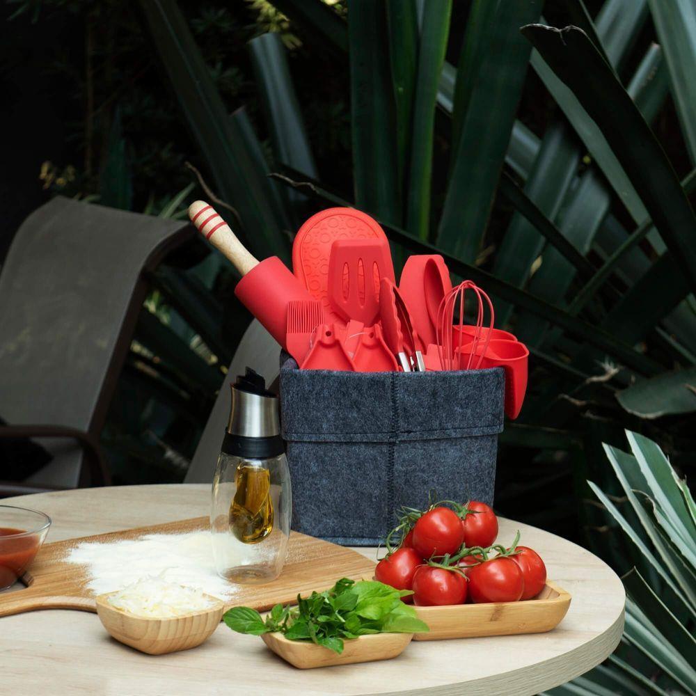 Descanso Para Colher De Silicone 7x14cm Kenya Vermelho - 2