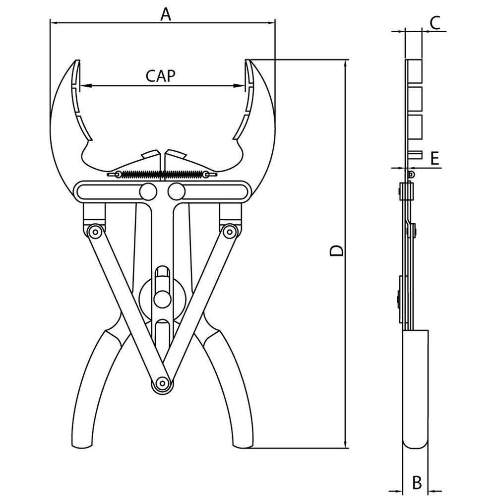 Alicate Para Anéis De Pistão 50-100 Mm Tramontina Pro Tramontina - 3
