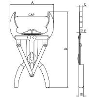 Alicate Para Anéis De Pistão 50-100 Mm Tramontina Pro Tramontina - 3