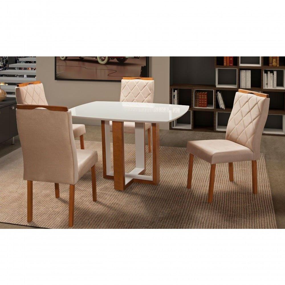 Sala De Jantar Com 4cadeiras 1,20x0,90m Atlas Art Salas - 1