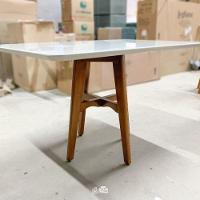 Mesa De Jantar Base De Madeira - Milão-0,90x0,90m- Art Salas - 1