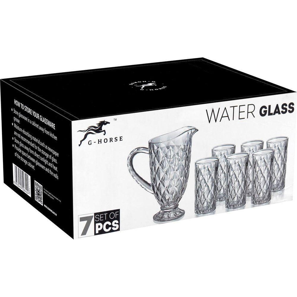 Full Diamond Jg Jarra/Copos 23X20X12Cm 1L/275Ml Cristal Eco Transp 7Pç - 2