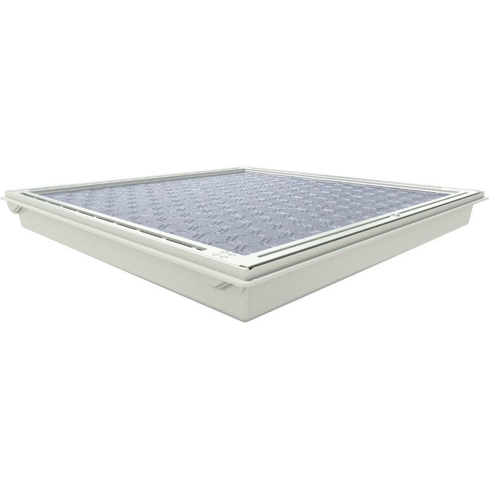 Alçapão Tampa Casa Maquina Piscina 120x120 Gaveta Deslizante Bege Claro - 7