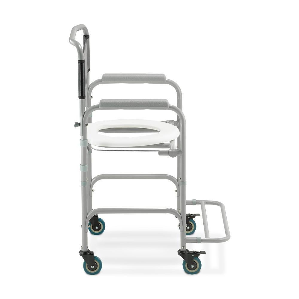 Cadeira De Banho Higiênica Dellamed Dobrável Até 100 Kg Preto E Cinza D30 - 2