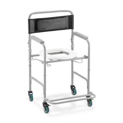 Cadeira De Banho Higiênica Dellamed Dobrável Até 100 Kg Preto E Cinza D30