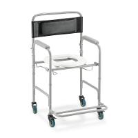 Cadeira De Banho Higiênica Dellamed Dobrável Até 100 Kg Preto E Cinza D30 - 1