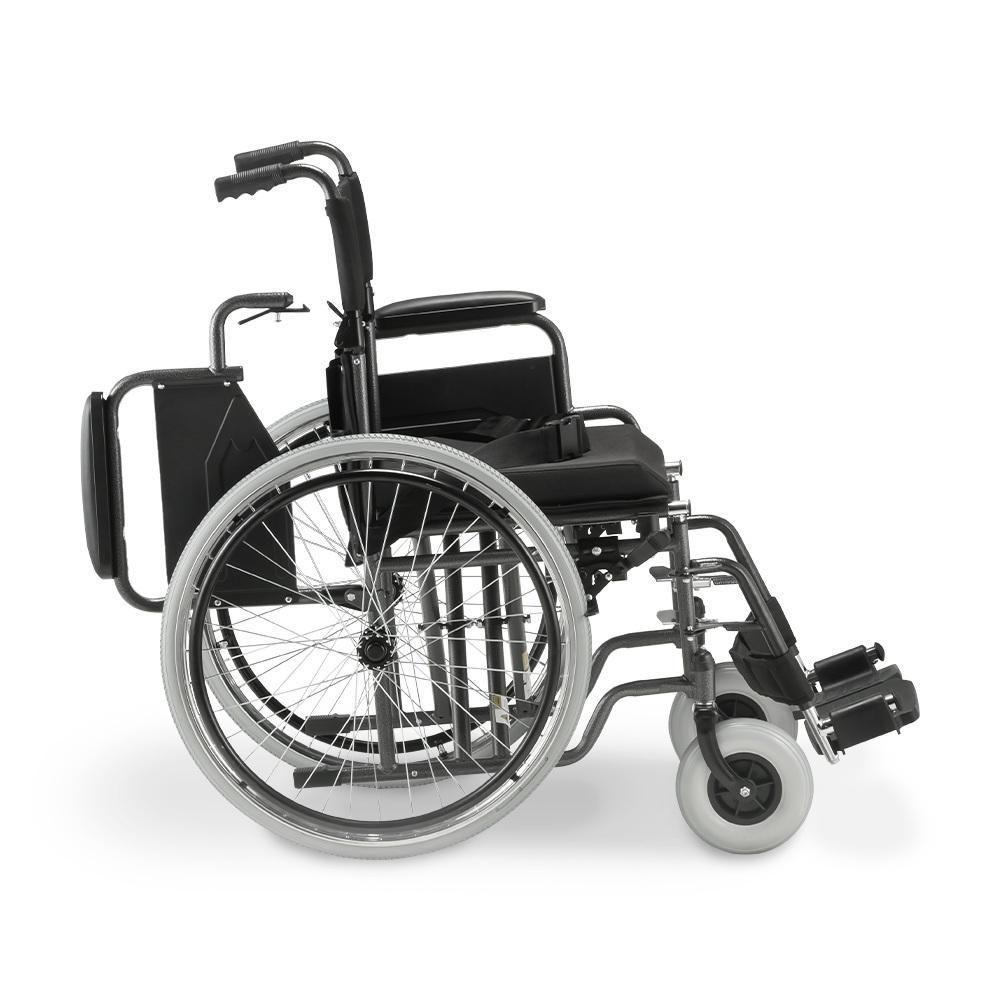 Cadeira De Rodas Dellamed Dobrável Em Aço Até 120 Kg Cinza E Preto D400-t48 - 2