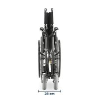 Cadeira De Rodas Dellamed Dobrável Em Aço Até 120 Kg Cinza E Preto D400-t48 - 9