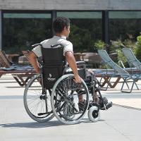 Cadeira De Rodas Dellamed Dobrável Em Aço Até 120 Kg Cinza E Preto D400-t48 - 10